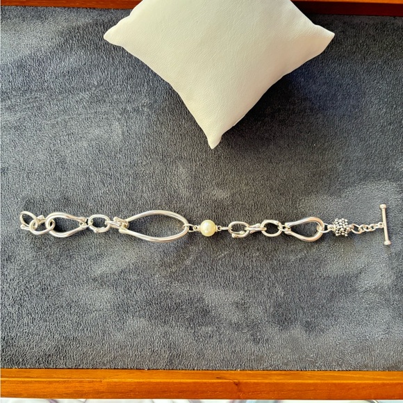 Michael Dawkins Starry Night & Pearl Toggle Bracelet 6-6.5" - Picture 10 of 10